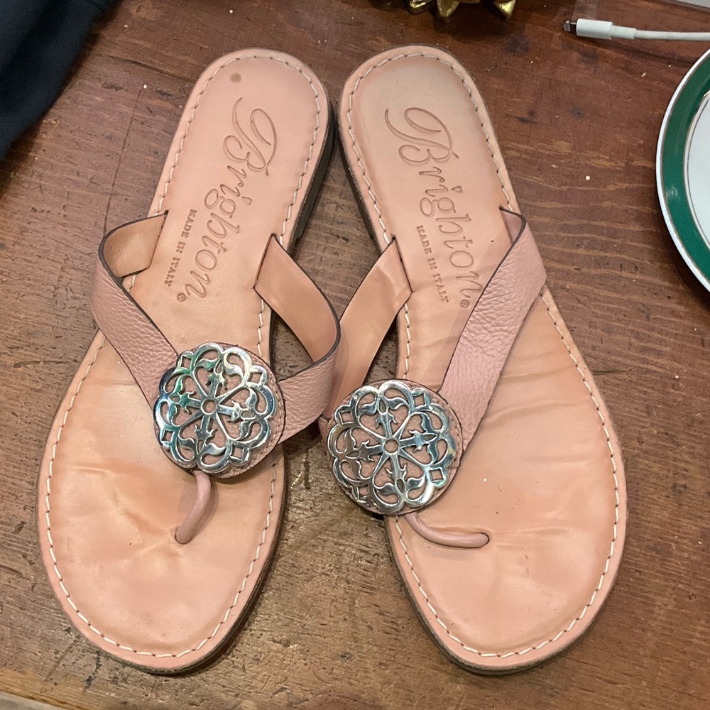 Brighton Women's Sandals in Tan with Silver Details